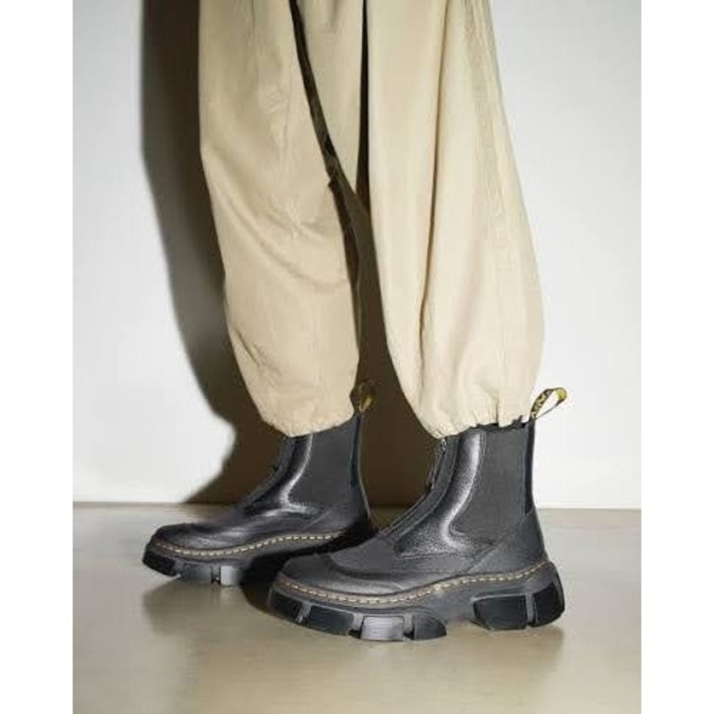 Unisex Size M6/W7 Dr. Martens Chelsea Boots 2976 DMXL Zip Up Leather Black - Picture 2 of 7
